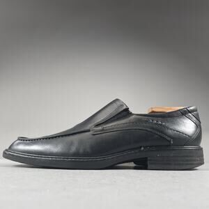 Ecco Black Leather Slip-On Loafers
